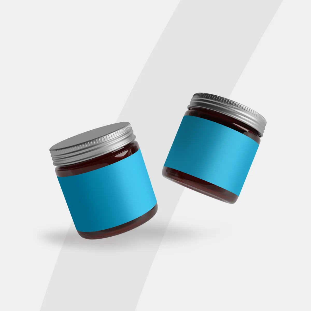 Potten met leeg label